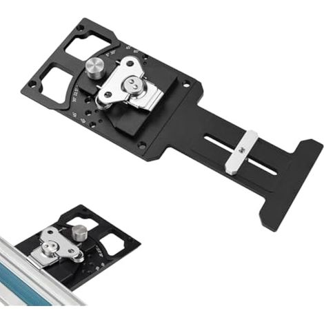 Rail de Guidage Carré à Angle Réglable, Jauge à Onglet réglable Multi-Angles pour Scie à Rail Carré avec Butée D'angle de -60 ° à 60 ° Guide carré à angle droit pour Makita pour Festool (1/5)