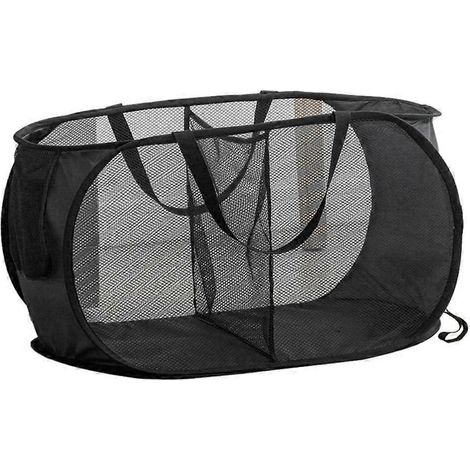 Panier à linge pliable en maille respirante, organisateur de rangement pour vêtements sales, E (1/4)