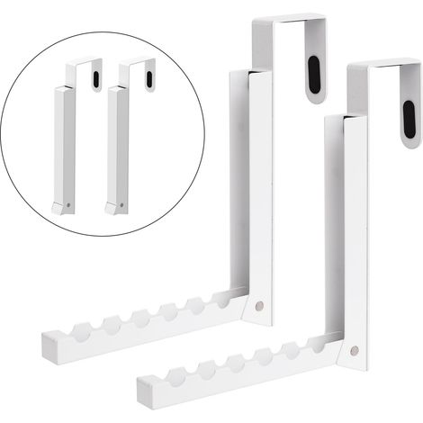 Lot de 2 cintres pliants à suspendre sur une porte pour intérieur ou buanderie Compact Petit espace pliable portable Crochet pliable (1/5)