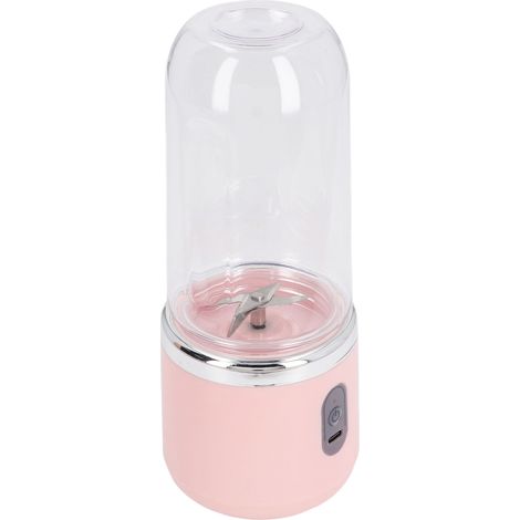 Mini gobelet presse-agrumes portable multifonction rechargeable par USB rose, idéal pour les enfants, à la maison comme en voyage. (1/5)