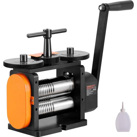 Laminoir de Bijoutier Largeur 57 mm Machine de Laminage de Bijoux Épaisseur 0-5,5 mm Réglable Rapport d’Engrenage 1:2 pour Fabrication de Bijoux Traitement Tôle Or Argent Bague Bracelet Atelier (1/5)