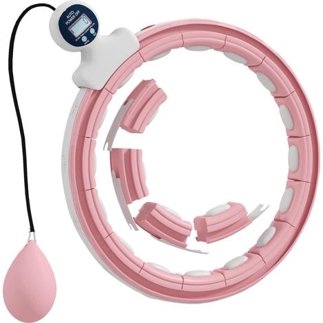 Hula Hoop Cerceau avec Picots de Massage ajustable de 76 à 113 cm de tour de taille 16 segments amovibles, fitness (1/5)