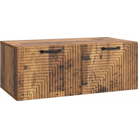 vidaXL Meuble TV mural Bois ancien 78,5 x 41 x 30 cm Bois d'ingénierie