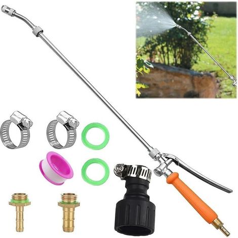Baguette de Pulvérisation, 72cm Lance Pulverisateur de Jardin, Baguette de Pulvérisation Universelle, Rechange Universelles en Laiton de 3/8" et 1/4", pour Jardins, Vergers, Lavage de Voiture (1/4)
