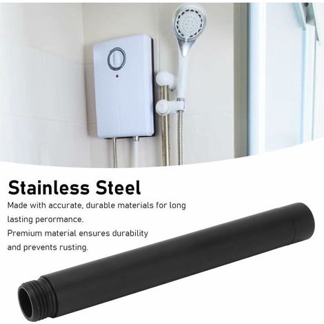 Prolunga per doccia, superficie rivestita, braccio di prolunga per doccia in acciaio inox, facile installazione, antiruggine (15 cm) (1/5)