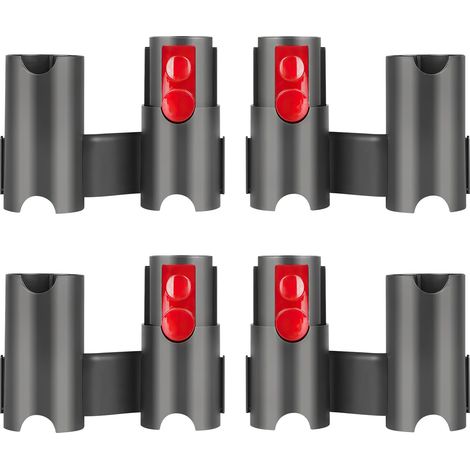 Supporto Per Accessori Da 4 Pezzi Per Aspirapolvere Dyson, Robusto E Facile Da Usare, Supporto Per Aspirapolvere Dyson, Ampia Compatibilità, Per Dyson V7 V8 V10 V11 V15 (Nero + Rosso)
