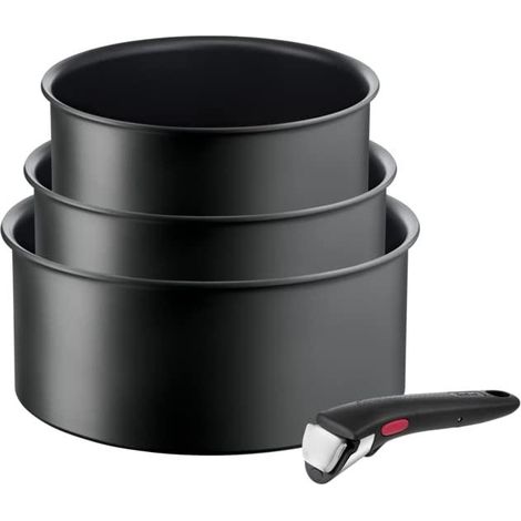 Tefal Set di Pentole Titanium Pro Nero 16-20 cm (1/3)