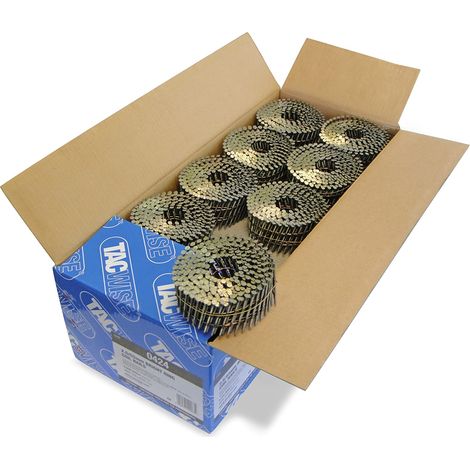 Tacwise 0427 2.5 x 64mm Flat Top Coil Nails Bright Ring - 9000 - FCN55V JCN90V (1/3)