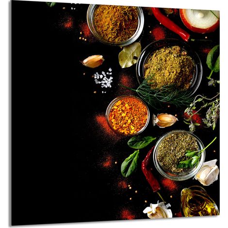Panneau en verre POUR la cuisine 60x65 Épices (1/5)