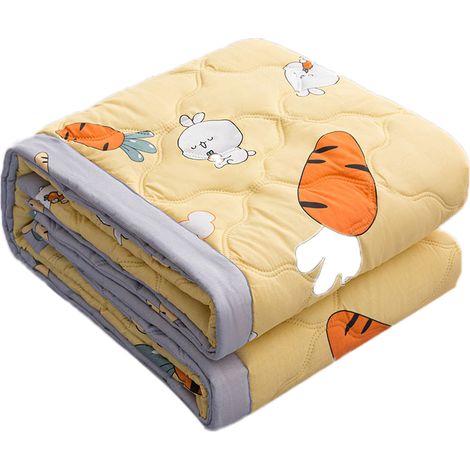 Couverture d'été en fibres de polyester lavables et douces pour la peau, couette fine, accessoires de lit pour dortoir, motif carotte, 200 x 230 cm / 78,74 x 90,55 pouces (1/5)