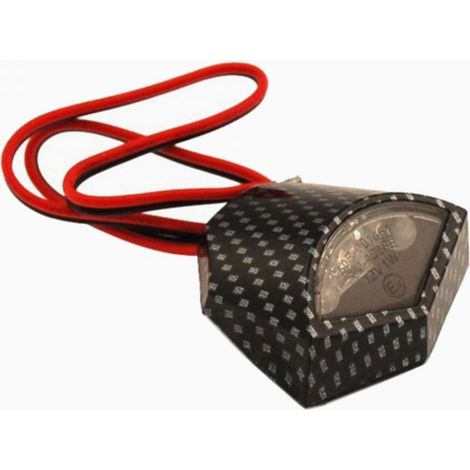 Éclairage de plaque 3 LED 12V carbone homologué One pour moto (1/2)