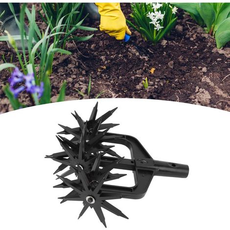 Outil de Jardin 2 en 1 pour Aérer et Faire des Sillons dans le Gazon - Décompacteur de Sol et Cultivateur à Main pour un Meilleur Drainage et Croissance des Plantes - (1/2)