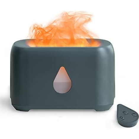 Essential Oils Diffuser with Flame Effect Light - Air Humidifier with 3 Timers and Adjustable Brightness - Diffuser with Remote Control for Home, Bedroom, Baby and Yoga… (1/5)