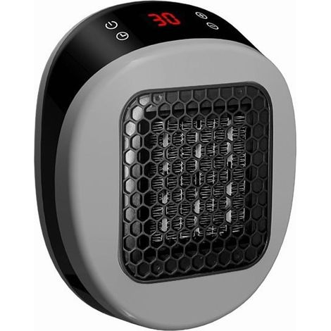 Radiateur Céramique 600 W - Thermostat Réglable - Affichage Numérique LCD - Minuterie - Télécommande - Pour Intérieur Bureau Maison - Montage Murale (1/5)
