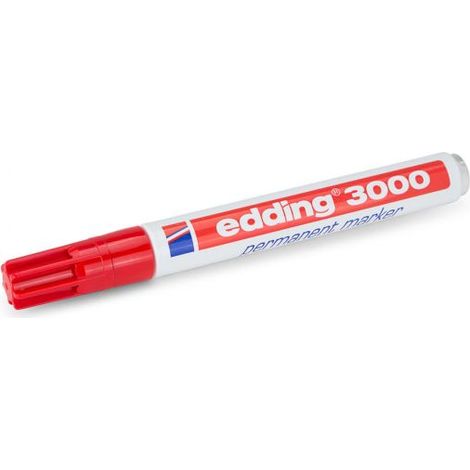 3000 marcador permanente Rojo Punta redonda 1 pieza(s) (1/2)