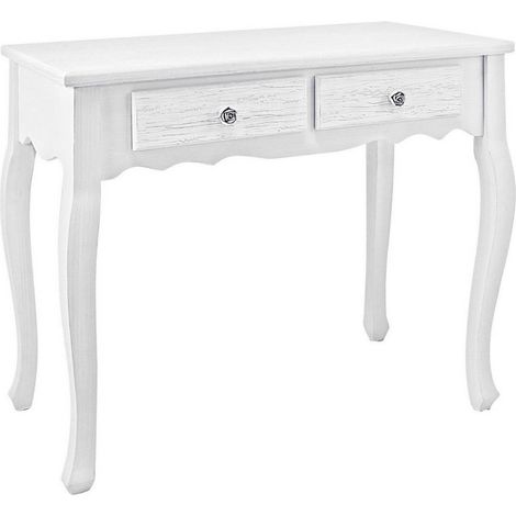 Consolle "Blanc" struttura in legno MDF con finitura bianca opaca per interni (1/4)