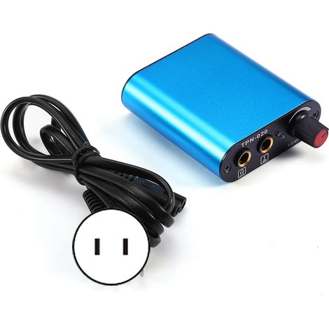 Mini alimentation professionnelle pour machine à tatouer rotative et à bobine, accessoire bleu pour pistolet tatouage (1/5)