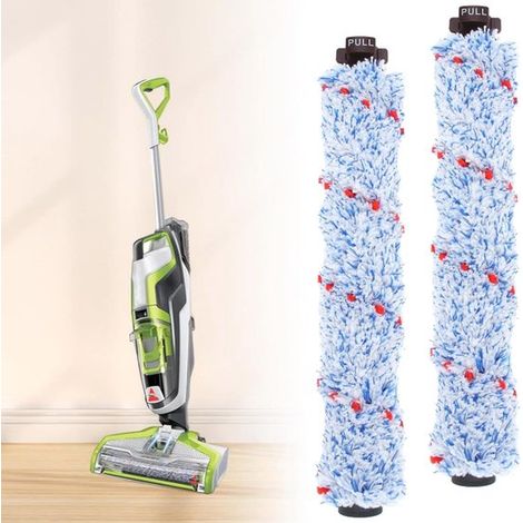 Adecuado cepillos rodillo aspiradora (2 Repuestos Bissell CrossWave Pet Pro CrossWave serie 1785, 160-8683 1608684, 2 piezas (1/5)