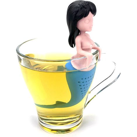 Passoire à thé sirène en silicone, filtre à thé sexy réutilisable, mini infuseur pour infusion.