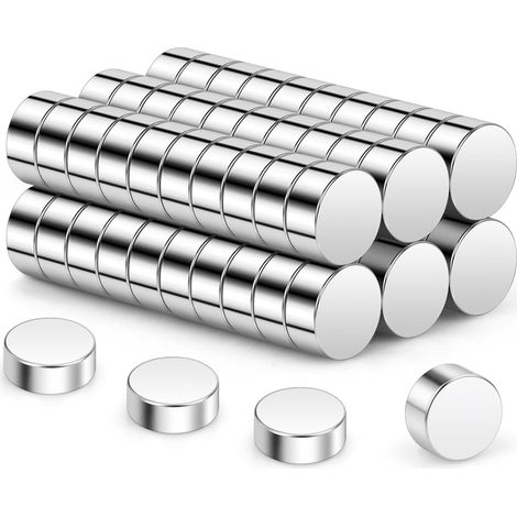 Winzige Magnete 8 x 3 mm  60er-Pack, kleine runde Magnete zum Basteln, Miniaturmagnete für Modelle, Basteln, DIY, Kühlschrank, Home Office