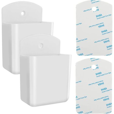 Support mural pour télécommande (blanc), 1 paquet, organiseur universel autocollant pour télécommande, support mural pour bureau, chambre, salon (1/5)