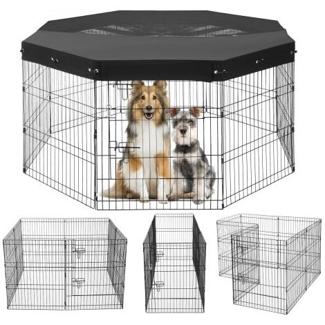 Parc pour Chien 160x160x76 cm Enclos Chat Chiot Pliable 8 (1/5)