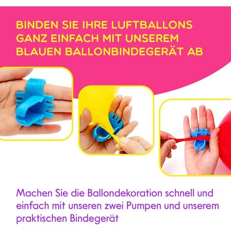 Gonfleur Ballon Lot de 2 - pour Un Gonflage Rapide et Facile - Pompe à Ballon de Baudruche Manuelle - Pompes a Air ou Helium Rapide pour Anniversaire (1/5)