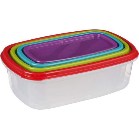 Lot de 4 boîtes de conservation rectangles - Secret de Gourmet