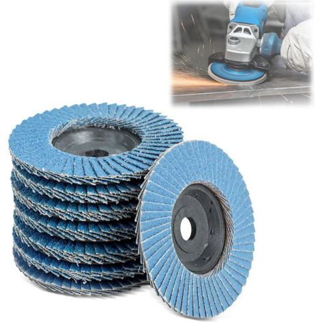 Disque à lamelles 76 mm Jeu de 8 grains 40/60/80/120 Accessoire pour meuleuse d'angle Ponçage efficace (1/5)