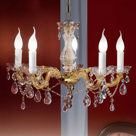 [GEBRAUCHT] B-Ware Orion Kronleuchter Marie Claire Deckenlampe Deckenleuchte Kristallglas 5-flammig (1/2)