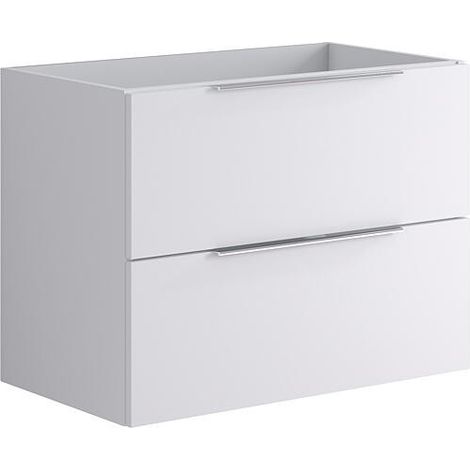 Meuble sous-vasque Kasari blanc mat, 2 tiroirs, 795x600x455mm (1/3)