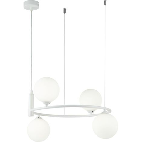 Lampada pendente Modern in Metallo Ring Bianco (1/2)