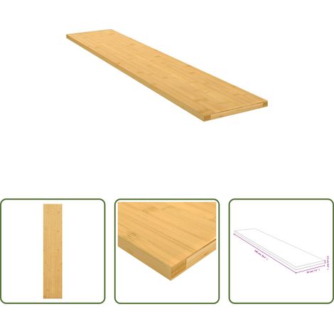 Rangement mural - Étagère murale 100x20x1,5 cm bambou (1/5)