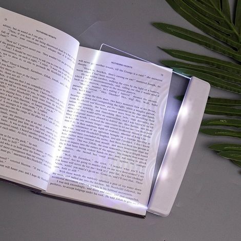 Set mit 2 flachen Leselampen, Lesezeichenlampen, tragbaren LED-Leselampen mit Augenschutz zum Lernen zu Hause, Seitenleuchten (1/5)