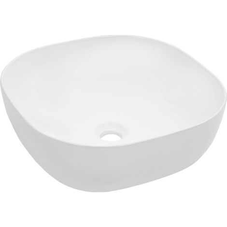 Wash Basin 42.5x42.5x14.5 cm Ceramic White vidaXL