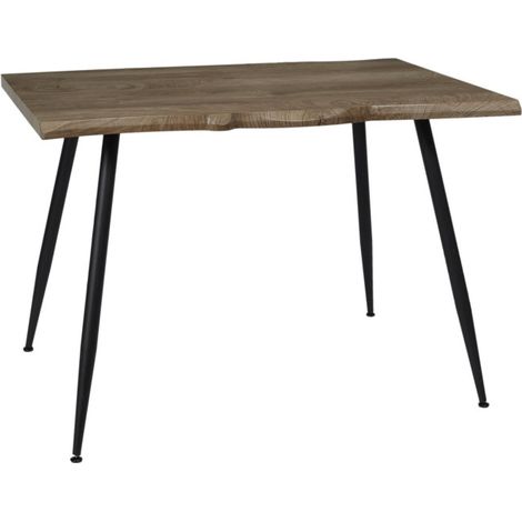Table de Repas "Forest II" 110cm Naturel & Noir (1/4)