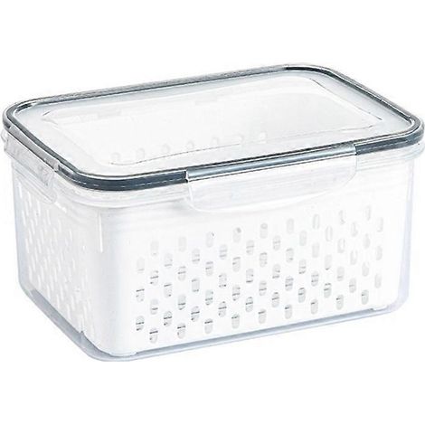 Kühlschrank-Aufbewahrungsbox, Kühlschrank-Organizer, Obst- und Gemüsekisten, Abtropfkorb, Vorratsbehälter, mittlere Größe (1/5)