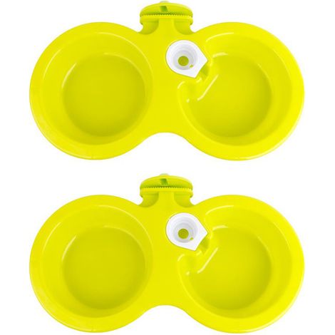 Gamelle double pour animaux, gamelle suspendue pour chien, gamelle pour animaux, abreuvoir automatique, sans bouteille. (1/4)