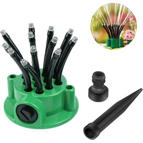 Douche de jardin automatique à plusieurs têtes à 360 degrés - Outils de jardin-AquaForge (1/5)