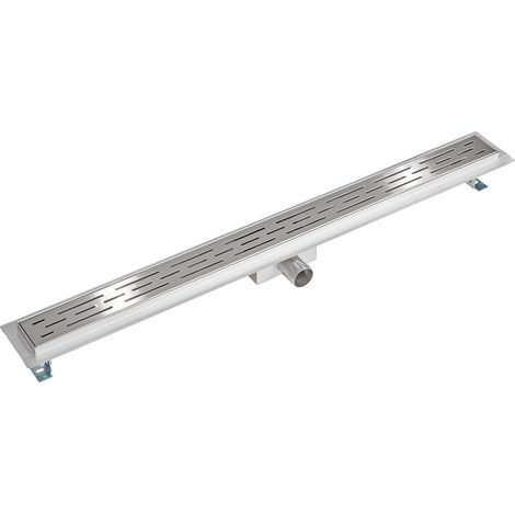 Tectake – Caniveau de douche linéaire 90 cm – Acier inoxydable SS304 – Évacuation rapide 40 mm – Installation facile pour douches à l'italienne