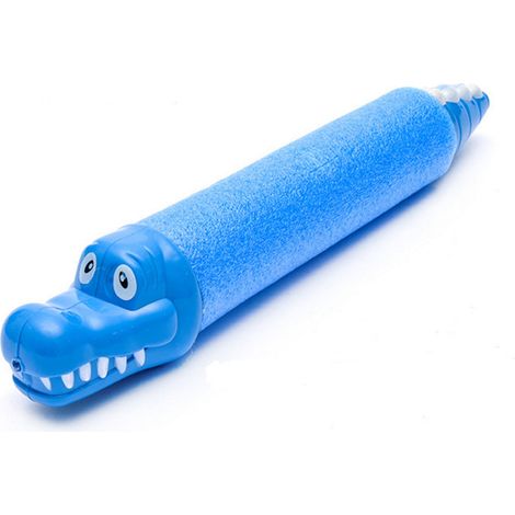 Jouet d'eau en mousse en forme de tête d'animal, crocodile bleu, pour piscine, plage, natation extérieure et jardin. (1/5)