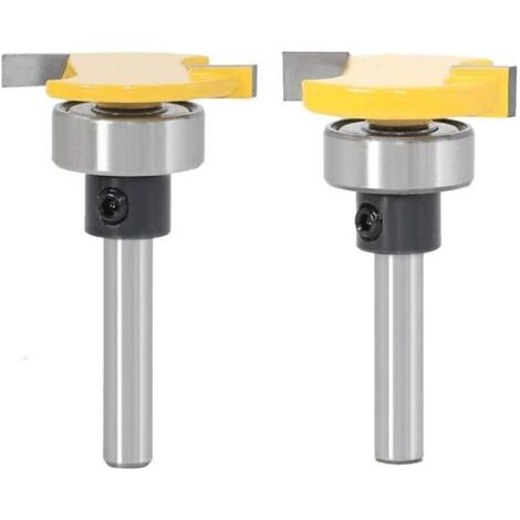 2pcs 6mm Tige Biscuit Routeur Professionnel Outils De Coupeur À Bois Fraise Set (1/4)