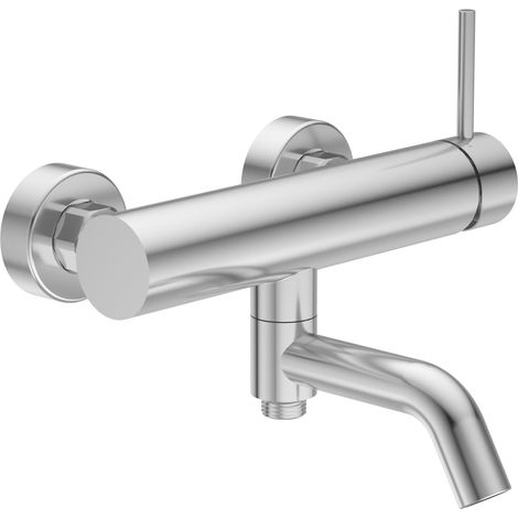 BALNEO Robinet de baignoire argent brossé Acier inoxydable  Mitigeur mural pour baignoire CASCADE (1/5)