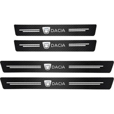 (4 pièces) Protections de seuil de porte en fibre de carbone pour Dacia Duster, Logan, Sandero, Stepway, Dokker, Lodgy et MCV.