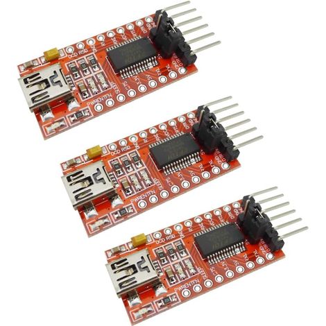 3PCS 3,3V 5,5V FT232RL USB vers TTL Module Adaptateur série mini-interface (1/5)