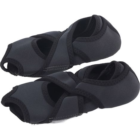 Chaussettes antidérapantes pour yoga et fitness adulte professionnelles (Gris, Taille M) (1/5)