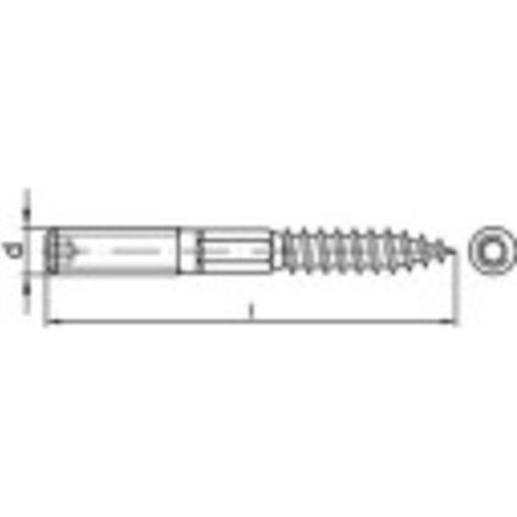 [NEUWERTIG] B-Ware Toolcraft 159649 Stockschrauben 50 St. M8 200 Mm Stahl Galvanisch Verzinkt