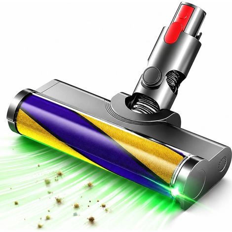 Motorisierte Bürstenköpfe mit Laser-LEDs für Dyson V7, V8, V10 und V11, Direktantrieb-Bürstenköpfe für Hartböden, Kurzflorteppiche und Staubsauger-Bodendüsen (1/5)