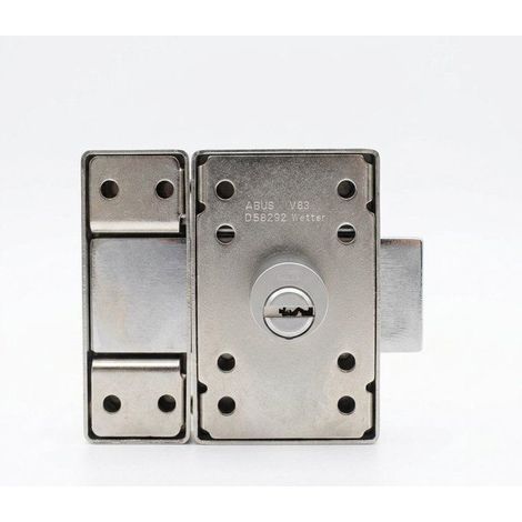 Serratura per porta ad alta sicurezza - ABUS - VP12R CC 45 F9 - Cilindro doppio - Acciaio spazzolato - 12 perni (1/5)