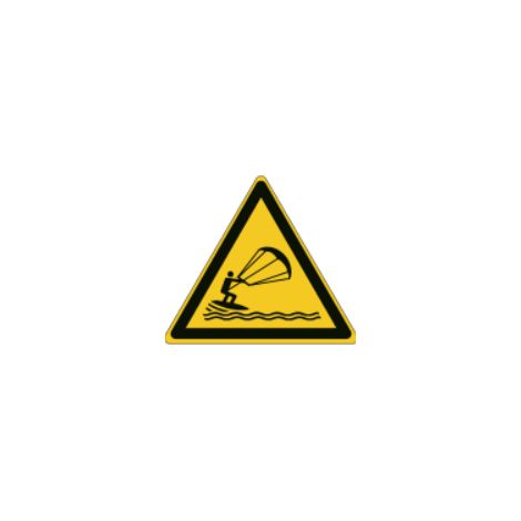 Cartelli ISO 7010 "Pericolo kitesurf" - W062 - Numero Pezzi: 50 pezzi - Misura: 100mm x 100mm